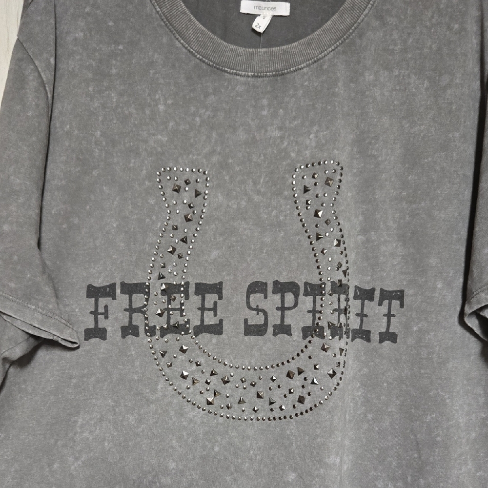 Maurices Gray Crew Neck Tee - Picture 3 of 5